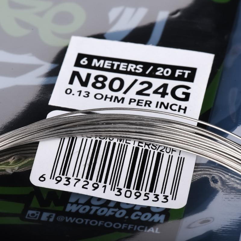 Bobine de 6m Ni80 Competition Wire Wotofo - Taille : 24 G